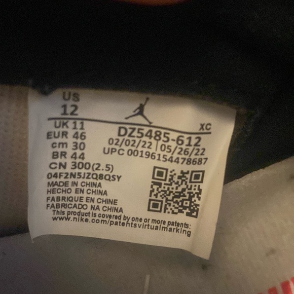 Jordan 1 Lost and found - Size 12 - Used - Picture 8 of 8